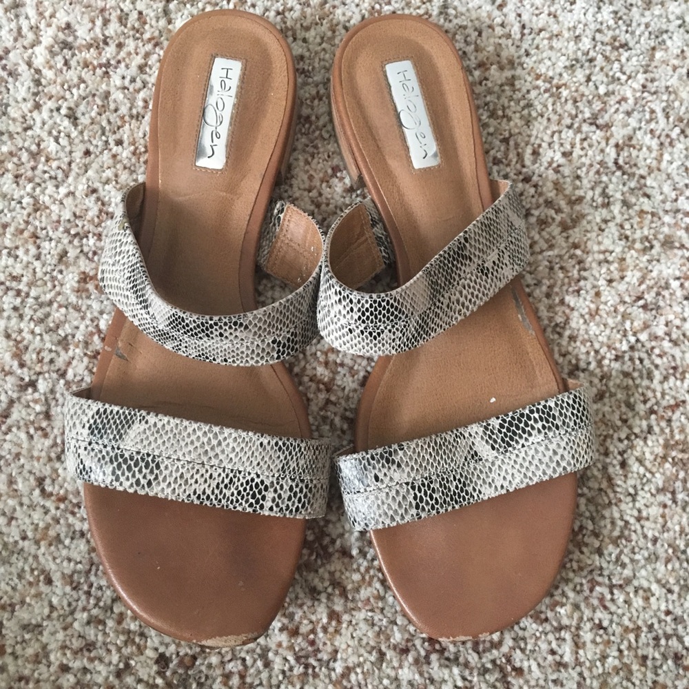 Halogen Snake Skin Sandal
